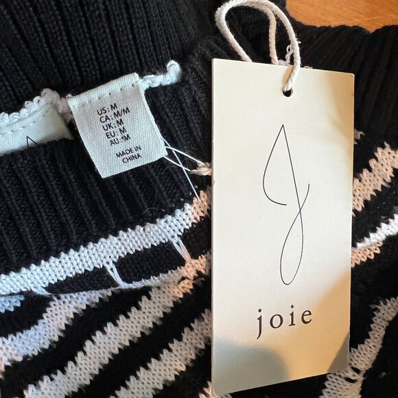 Joie Womens MEDIUM Crochet Knit Midi Cover-Up Dress Scalloped Trim Cotton Blend - Picture 6 of 8